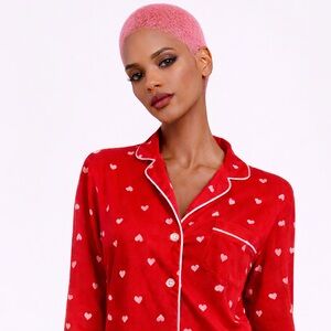 Laura Ashley hearts valentine pajama shirt, nightgown, sleepwear. S-M